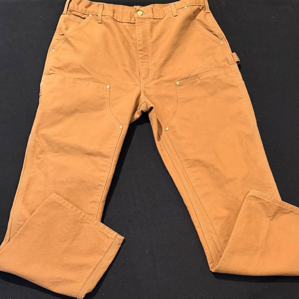 Carhartt‎ B01-BRN Loose Fit Firm Duck Double-Front Utility Work Pant 38x34